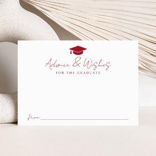 Modern Handwritten Red Script Graduation Advice Enclosure Card