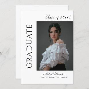 Modern High School College Photo Graduation  Invitation