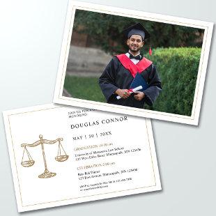 Modern Law School Graduation Celebration Invitation