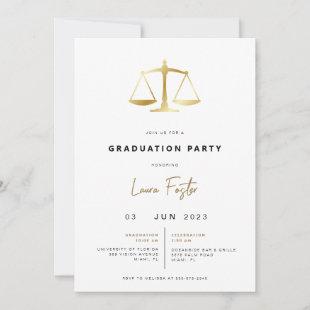Modern Law School Graduation Party Invitation