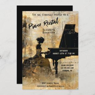 Modern Masterpiece Piano Recital Invitation