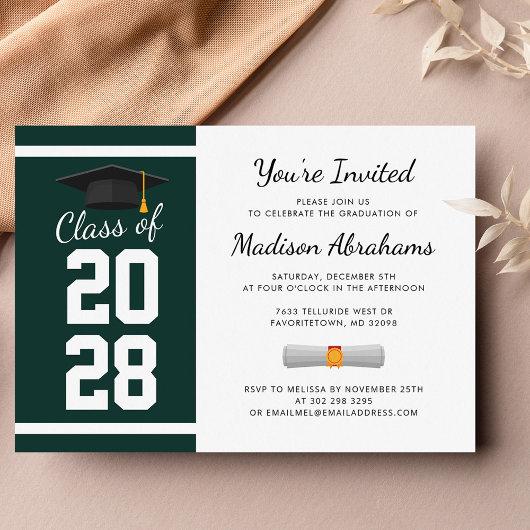 Modern Minimal Graduation Party Typography Invitation