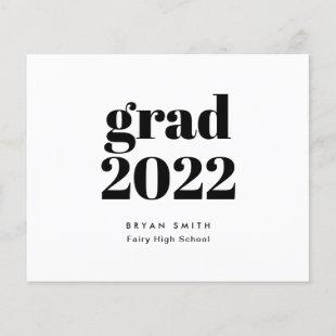 Modern Minimalist Bold Typography Graduation Card