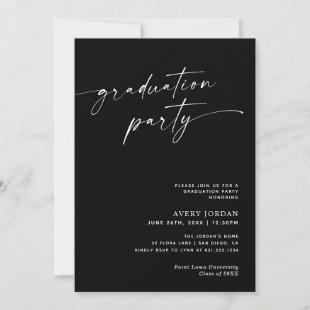 Modern Minimalist Graduation Party Invite