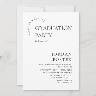 Modern Minimalist PHOTO Graduation Party Invitation
