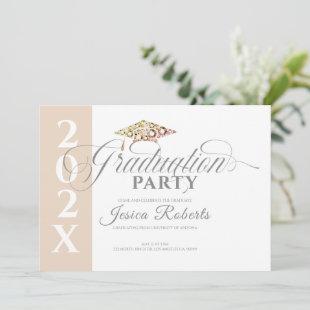 Modern minimalistic Grad Party Invitation