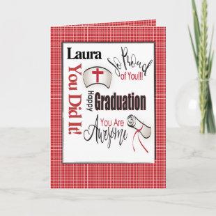 Modern Nurse Graduation Card to Personalize