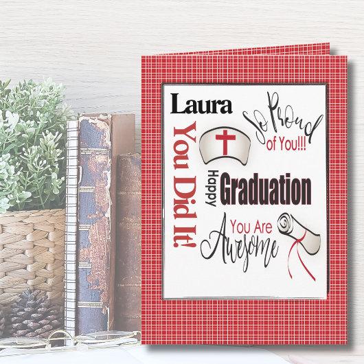 Modern Nurse Graduation Card to Personalize