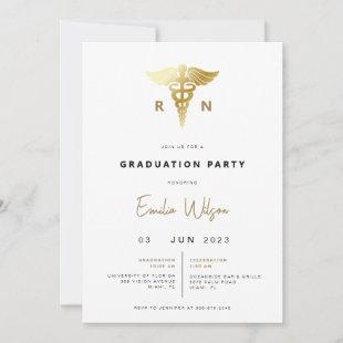 Modern Nursing School Graduation Party Invitation