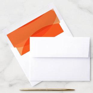 Modern Orange Abstract Shapes Invitation Envelope Liner