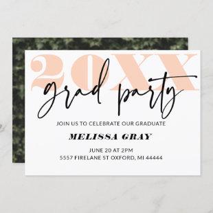 Modern Pastel Ombre Grad Party invitation