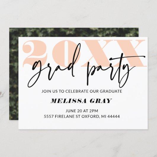 Modern Pastel Ombre Grad Party invitation