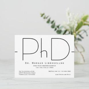 Modern PhD Graduation Invitation