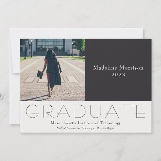 Modern Photo Black Graduate 2023 Announcement