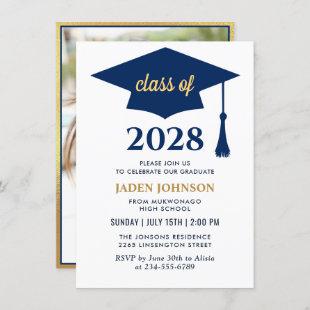 Modern PHOTO Class of 2022 Graduation Party Invitation