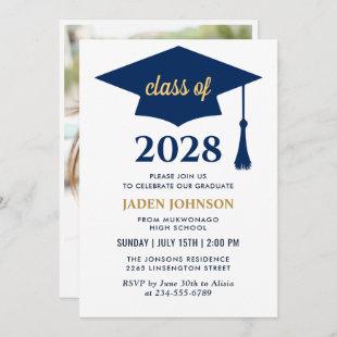 Modern PHOTO Class of 2024 Graduation Party Invitation