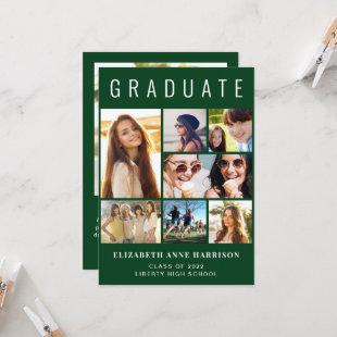 Modern Photo Collage Green Graduation
