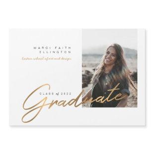 Modern Photo Gold Graduate Announcement