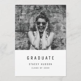 Modern photo graduation announcement invitation