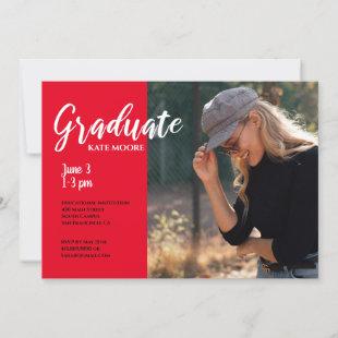 Modern Photo Graduation Invitation