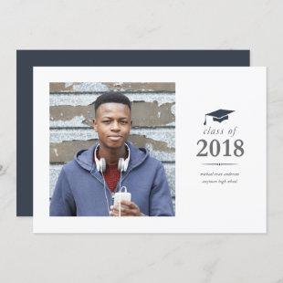 Modern Photo Graduation Invitation Announcement