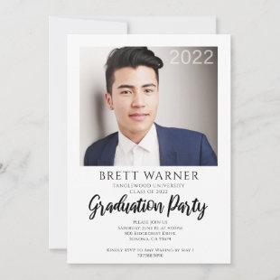 Modern Photo Graduation Party Class Of 2022  Invitation