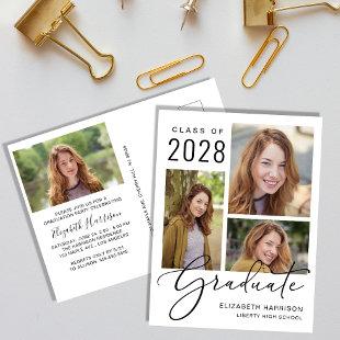 Modern Photo Graduation Party Invitation Postcard