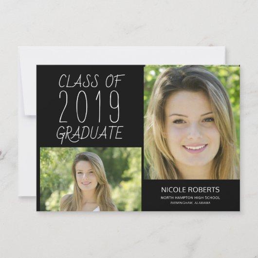 Modern Photo Hand Lettered Graduation Party Invite