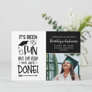 Modern Photo Saying Graduation Announcement Card