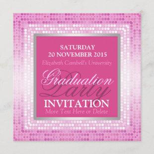 Modern Pink Beauty Graduation Party Invitation