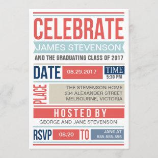 Modern poster graduation announcement