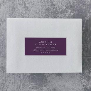 Modern Purple Wedding Guest Address Labels