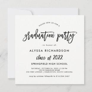 Modern Script | Class of 2022 Graduation Party Invitation