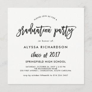 Modern Script | Graduation Party Invitation