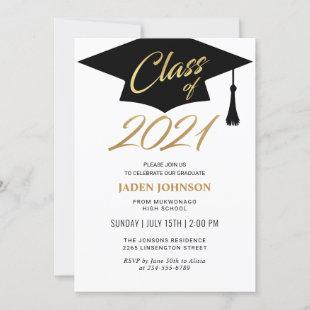 Modern Simple Class of 2021 Graduation Party Invitation