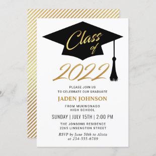 Modern Simple Class of 2022 Graduation Party Invitation