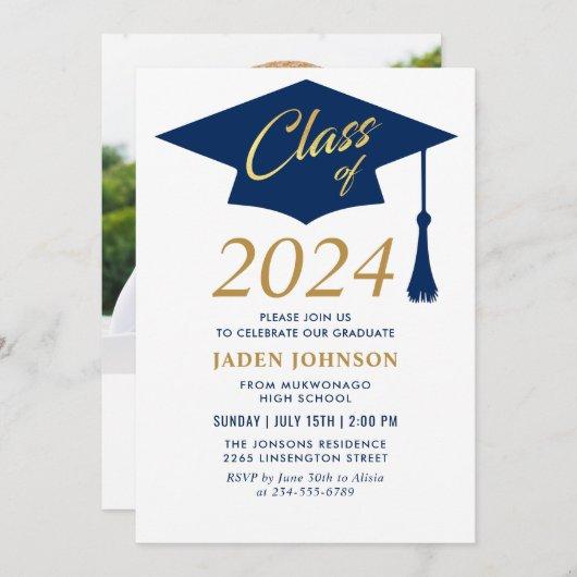 Modern Simple Class of 2023 Photo Graduation Party Invitation