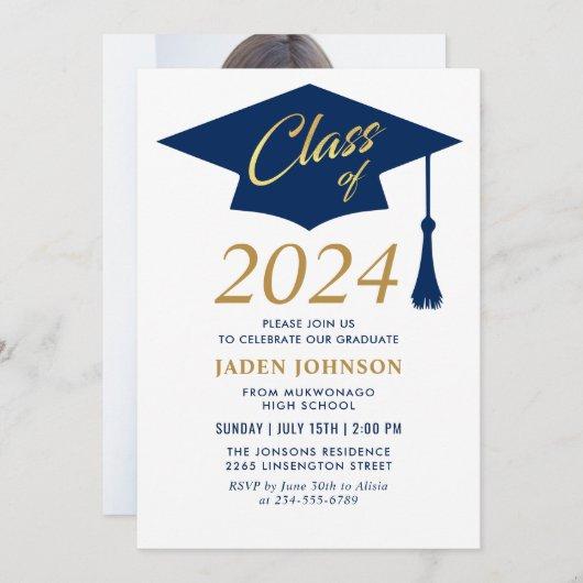Modern Simple Class of 2023 Photo Graduation Party Invitation