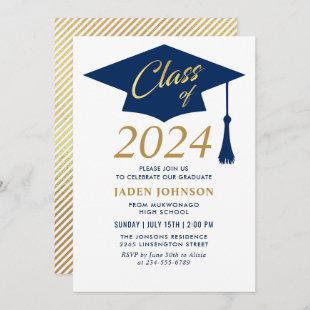 Modern Simple Class of 2024 Graduation Party Invitation