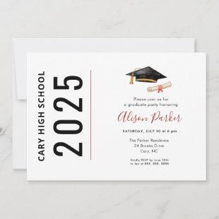 Modern simple Graduation party invitation