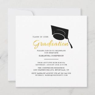 Modern Simple Minimalist 2022 Graduation Party Invitation