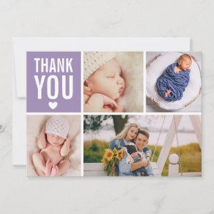 Modern Thank You Photo College Stats Flat Birth Announcement