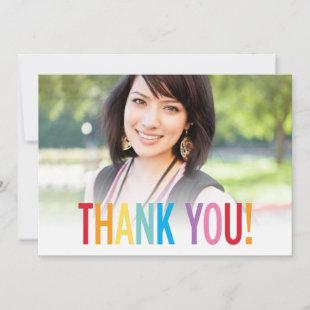 MODERN THANK YOU simple block captials colorful