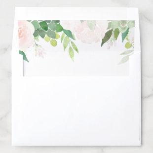 Modern Tropical Floral Wedding Envelope Liner
