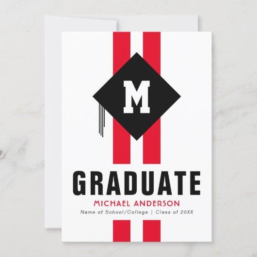 Modern Typography Male Graduation Announcement