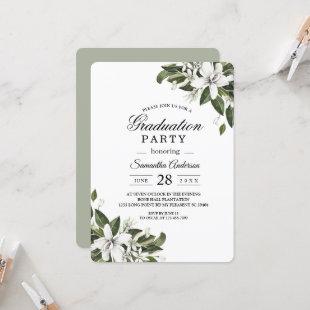 Modern Watercolor Bouquet With Leaf & Flowers Invitation
