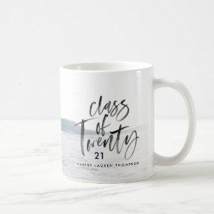 modern watercolor typography graduate photo coffee mug
