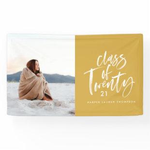 modern watercolor typography graduate photo party banner