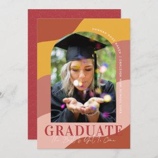 Modern Waves | Simple Arched Graduation Photo Announcement