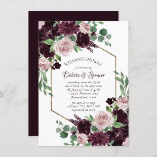 Moody Passion | Dramatic Purple Floral Shower Invitation